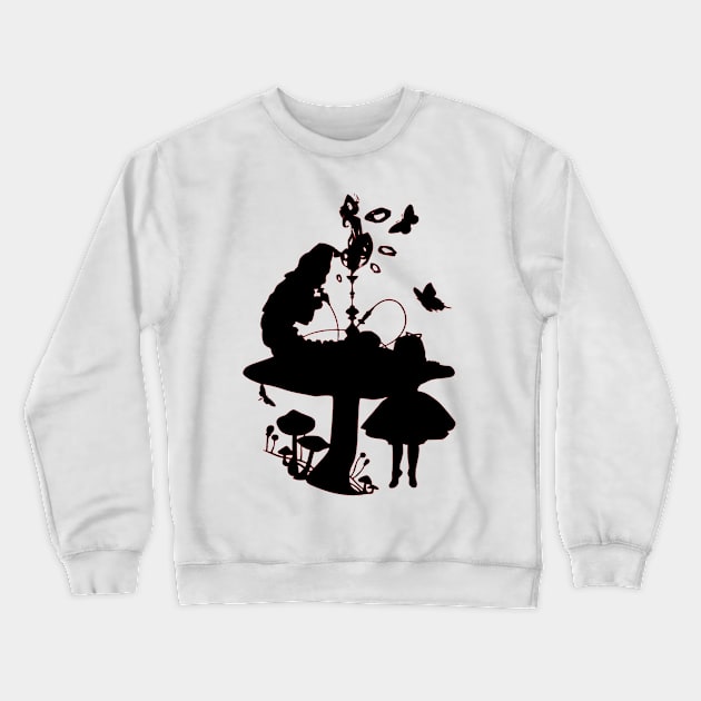 Alice and the Caterpillar Crewneck Sweatshirt by OtakuPapercraft